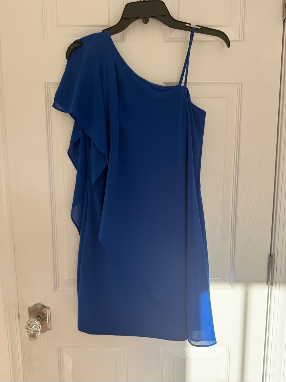 One-Shoulder Royal Blue Cocktail Dress